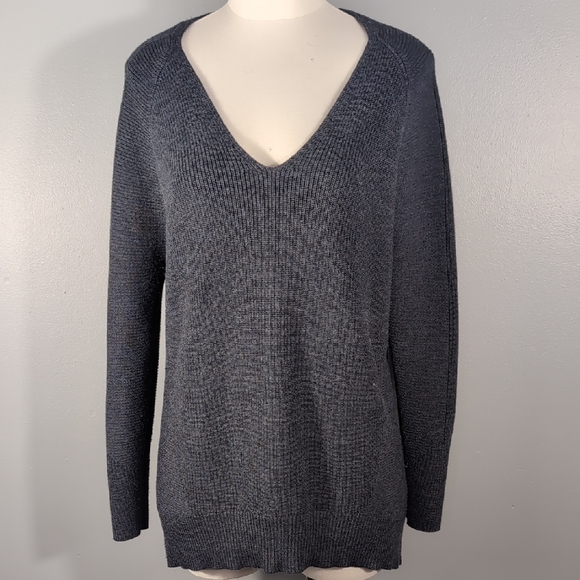 Athleta Sweaters - Athleta Vneck Long Gray Sweater, Sz. S.